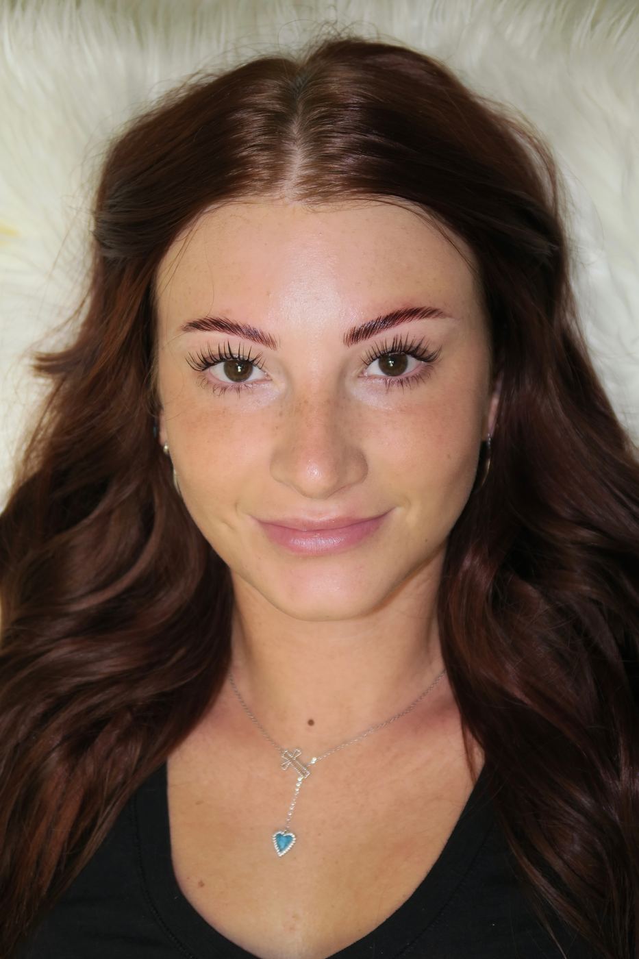 Lash lift results, full face